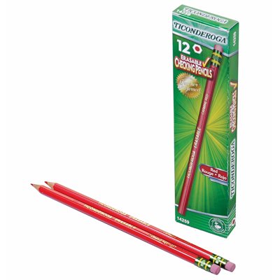 RED Checking Pencils w / eraser ~BOX 12