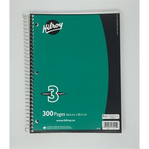 Hilroy Coil Notebook 300pgs ~EACH