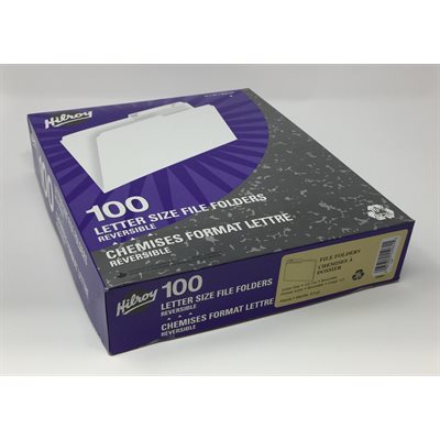 Filefolders Letter MANILA ~BOX 100