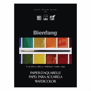 BF Watercolour Paper Pad 9" x 12" ~PKG 15
