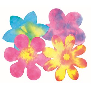 Color Diffusing Paper Flowers ~PKG 80