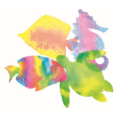 Color Diffusing Paper Sea Life ~PKG 48