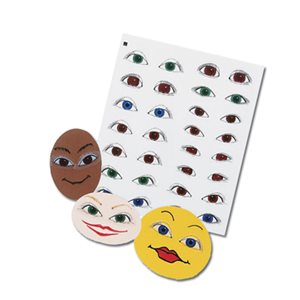 Eyeball Stickers Large ~PKG 150