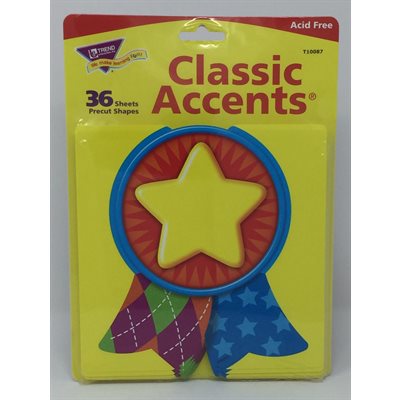 Classic Accents Star Medal ~PKG 36