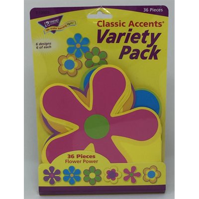 Classic Accents Flower Power Assorted ~PKG 36