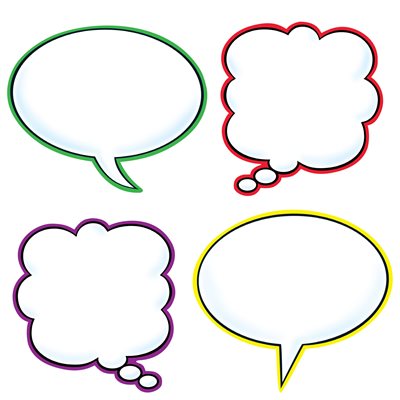 Classic Accents Speech Balloons Assorted ~PKG36