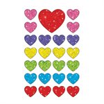 Stickers Sparkle Hearts ~PKG 100