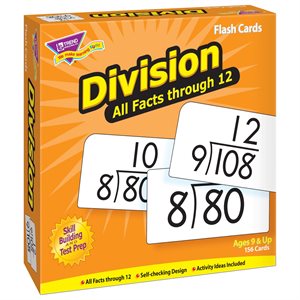 Flash Cards Division 0-12. ~PKG 156