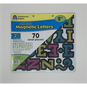 Magnetic 2" Letters Chalkboard Brights ~PKG 70