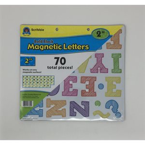 Magnetic 2" Letters Scribble Bold ~PKG 70