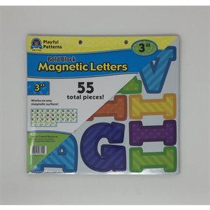 Magnetic 3" Letters Playful Patterns Bold ~PKG 55