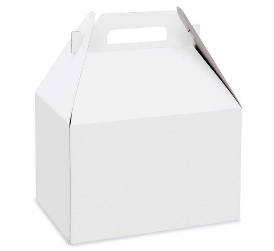 Gable Boxes WHITE ~PKG 100