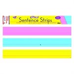 Wipe-Off Assorted Sentence Strips 3" X 24" ~PKG 30